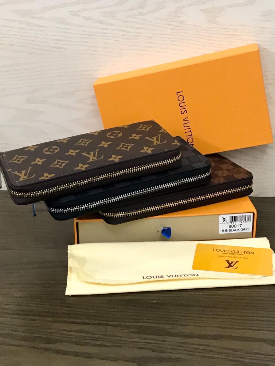 ( LV ) High Quality Zipper Wallet With Dust Cover,Brand Card &amp; Brand Box Same as Picture