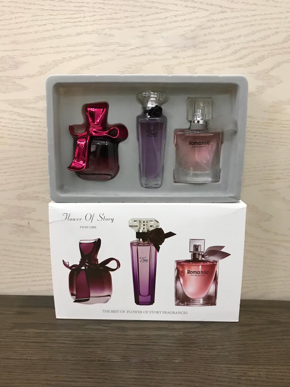 ( FLOWER OF STORY ) 3 Pcs Perfume Set