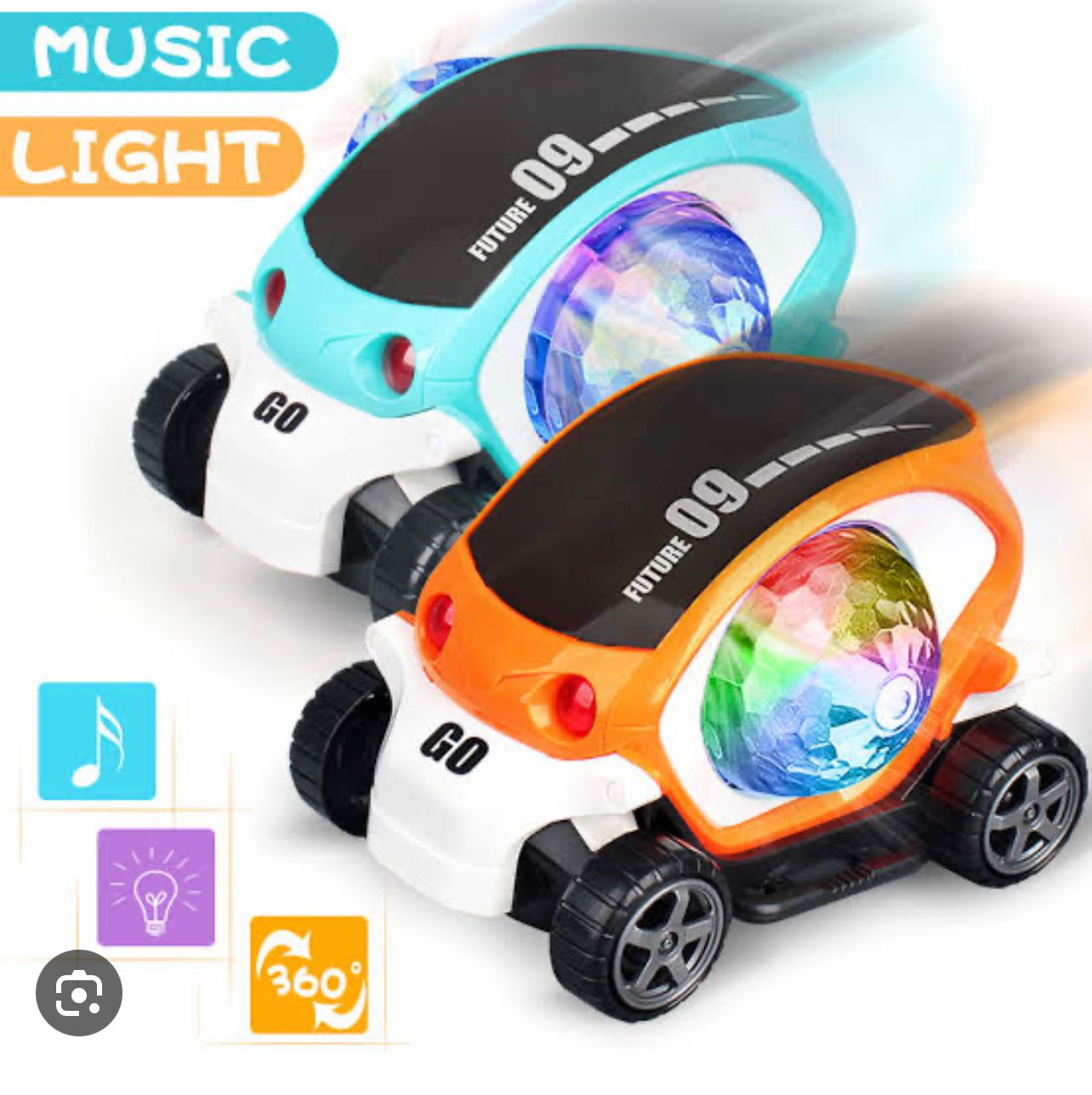 Transparent Car With  Flashing Lights And Sound Musical Car With Blinking Light Toy For Kids Boys And Girls( random color )